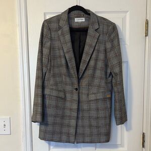 Calvin Klein Women's Checkered Blazer